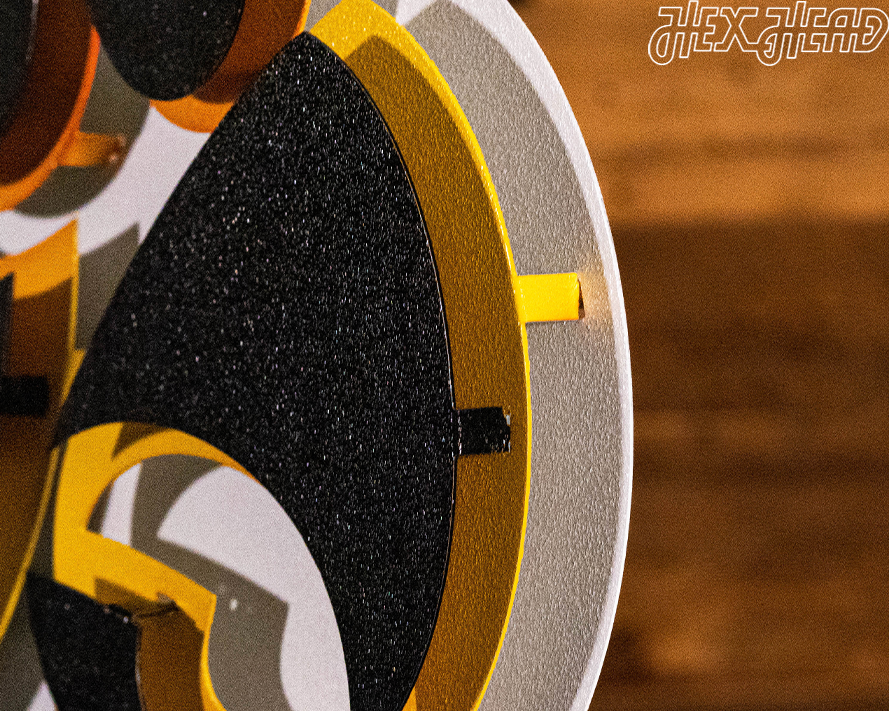 Iowa Hawkeyes Mascot with "HAWKEYES" 3D Metal Wall Art