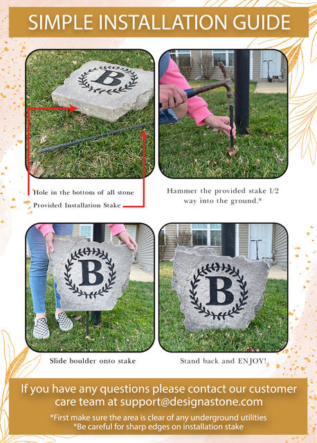 Chicago Cubs Design-A-Stone Landscape Art Address Stone