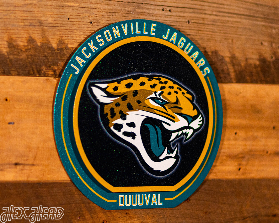 Jacksonville Jaguars "Double Play" On the Shelf or on the Wall Art