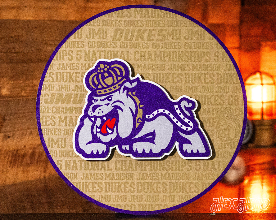 JMU Dukes CRAFT SERIES 3D Embossed Metal Wall Art