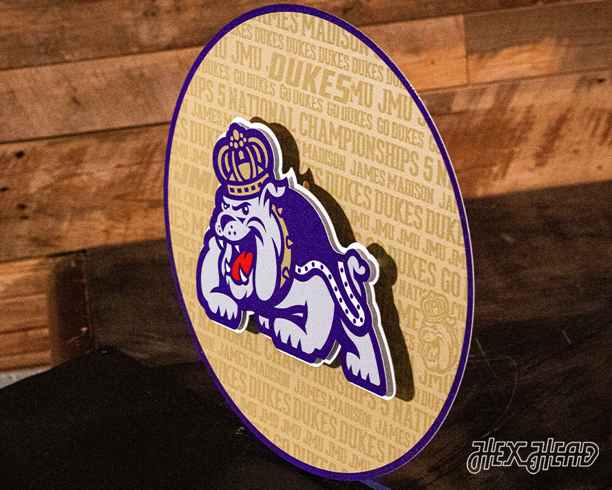 JMU Dukes CRAFT SERIES 3D Embossed Metal Wall Art