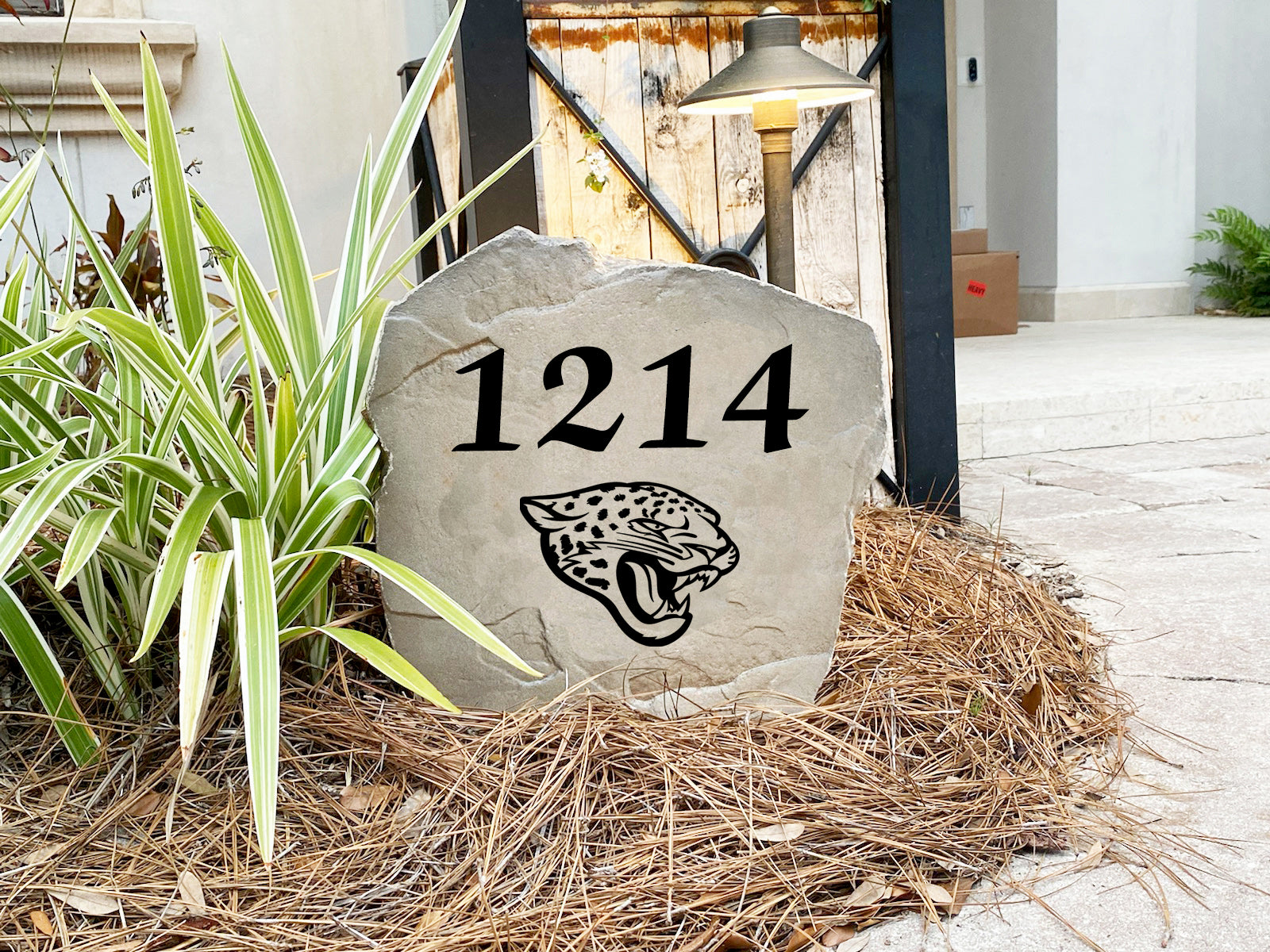 Jacksonville Jaguars Design-A-Stone Landscape Art Address Stone