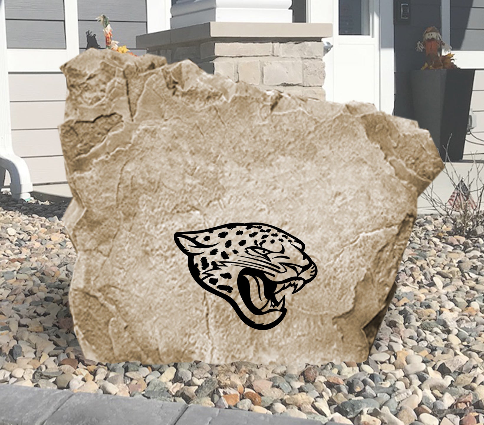 Jacksonville Jaguars Design-A-Stone Landscape Art Address Stone