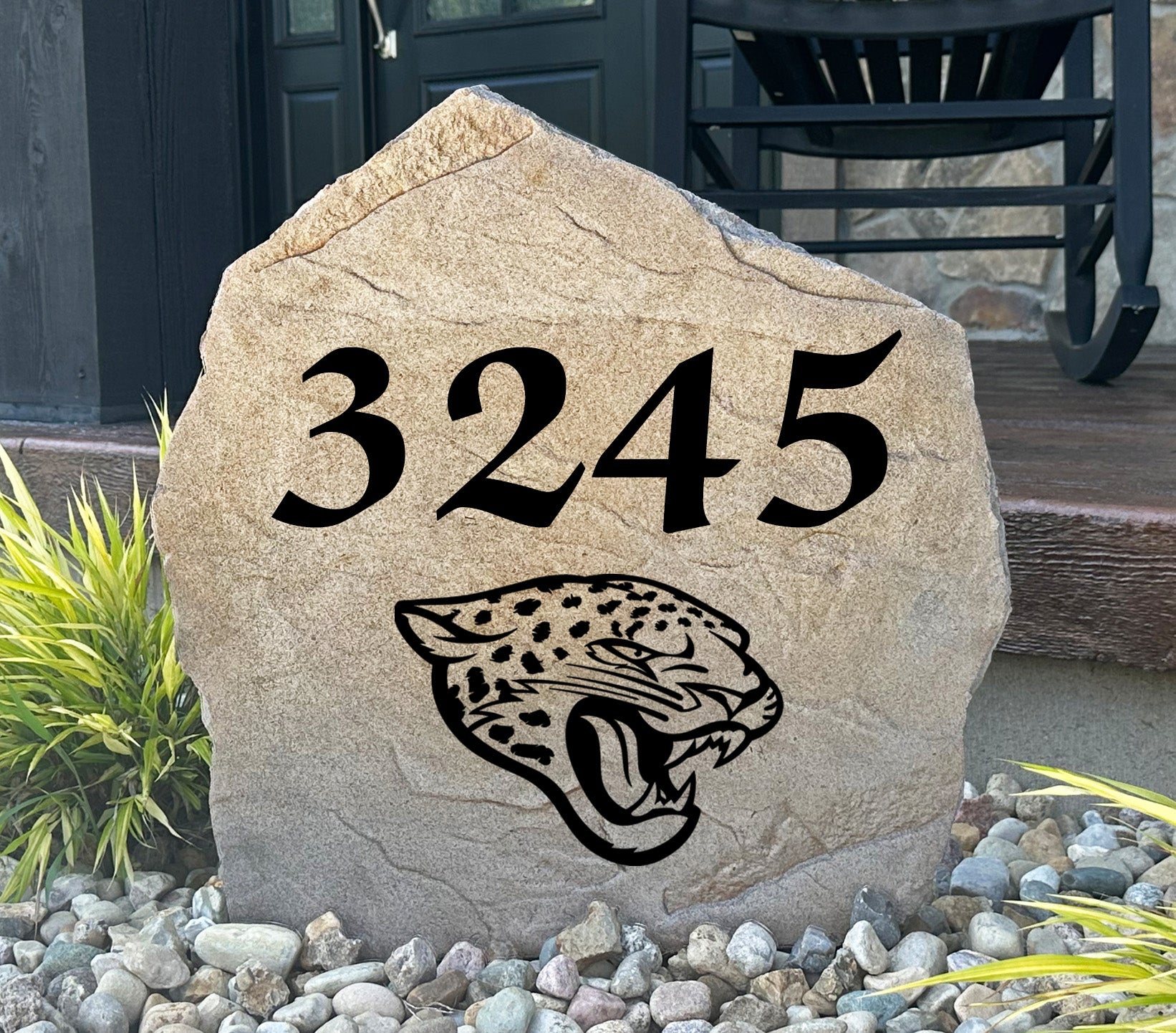 Jacksonville Jaguars Design-A-Stone Landscape Art Address Stone