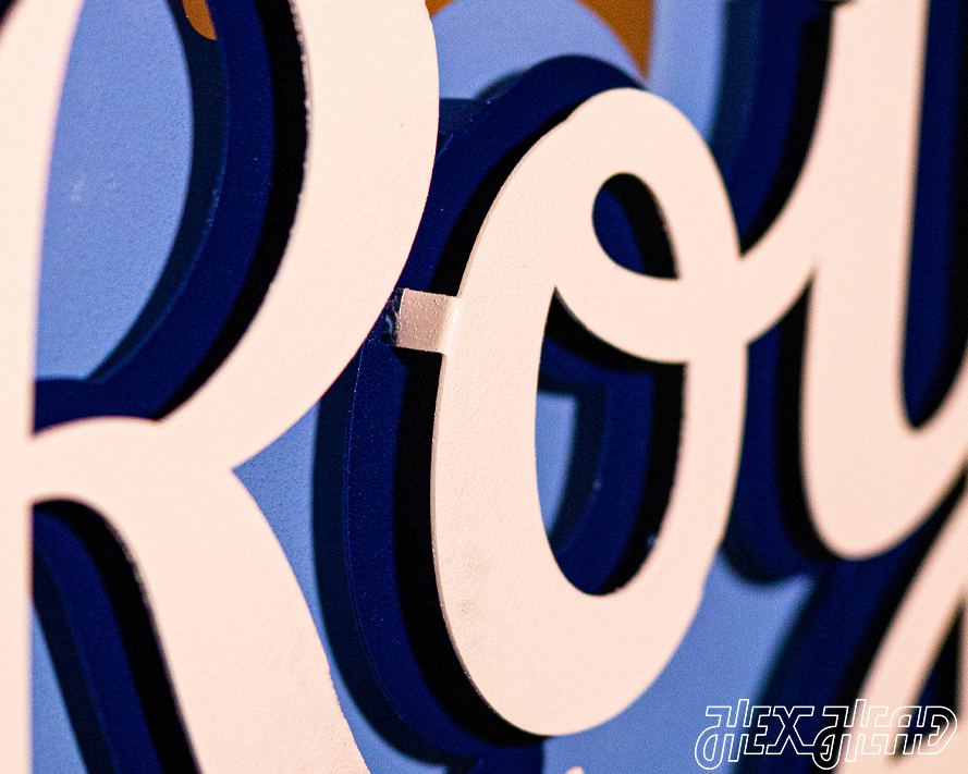 Kansas City Royals Script 3D Metal Wall Art