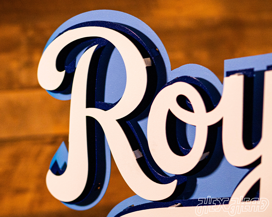 Kansas City Royals Script 3D Metal Wall Art