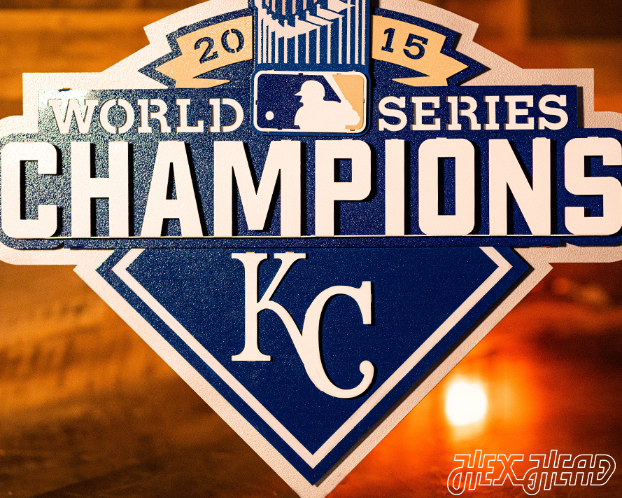 Kansas City Royals 2015 World Series 3D Vintage Metal Wall Art