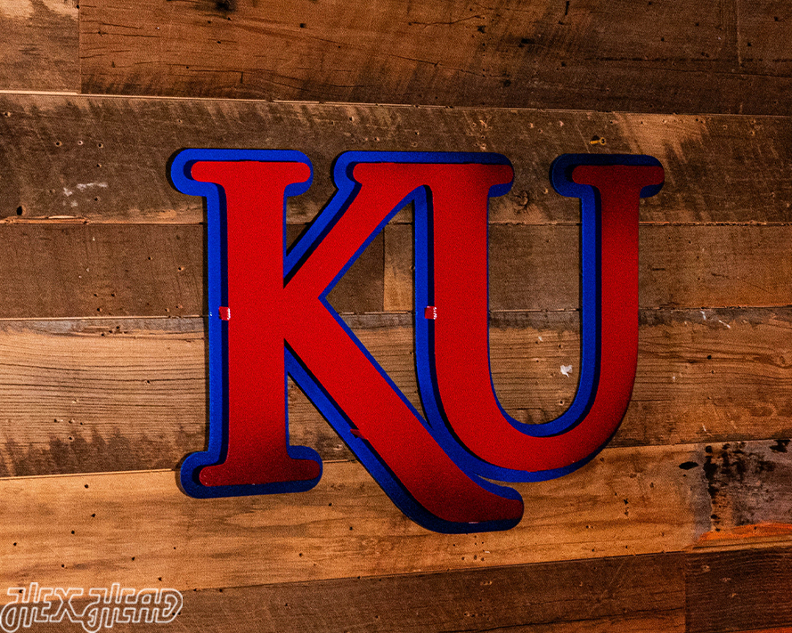 University of Kansas KU 3D Vintage Metal Wall Art