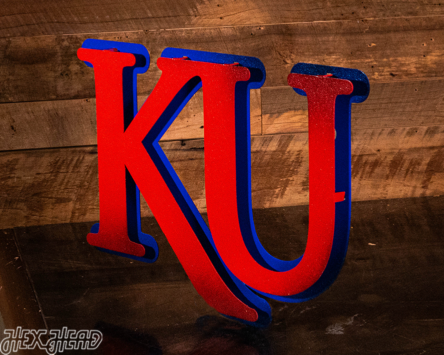 University of Kansas KU 3D Vintage Metal Wall Art