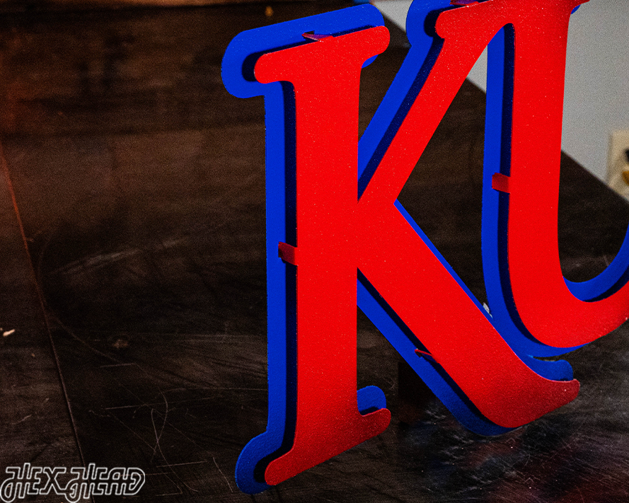 University of Kansas KU 3D Vintage Metal Wall Art