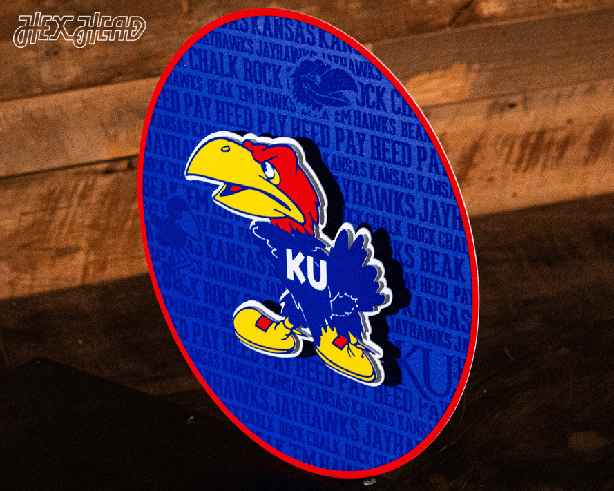 Kansas Jayhawks CRAFT SERIES 3D Embossed Metal Wall Art