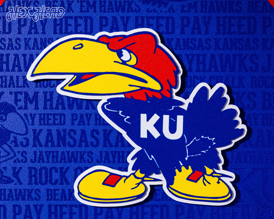 Kansas Jayhawks CRAFT SERIES 3D Embossed Metal Wall Art