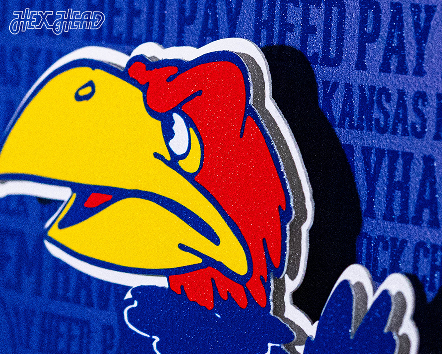 Kansas Jayhawks CRAFT SERIES 3D Embossed Metal Wall Art