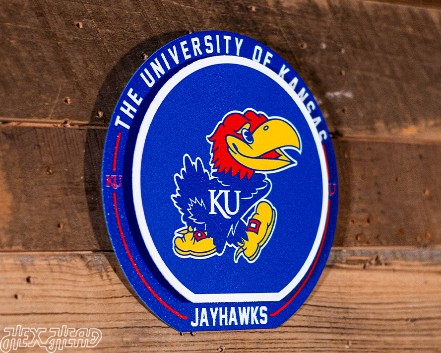 Kansas Jayhawks "Double Play" On the Shelf or on the Wall Art