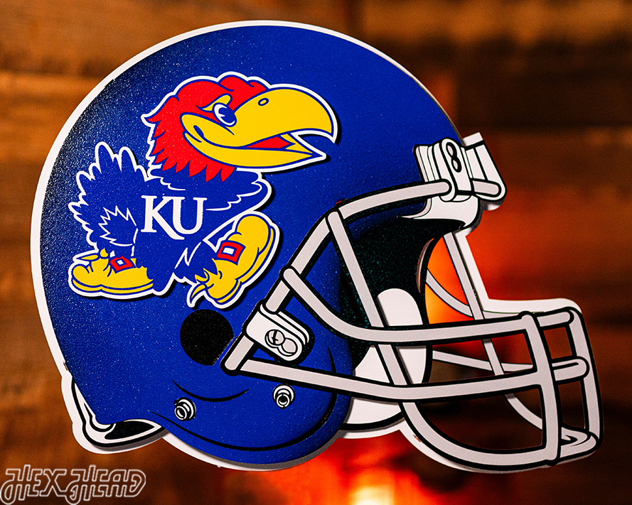 BLITZ COLLECTION - 8 LAYER Kansas Jayhawks 3D METAL Wall Art