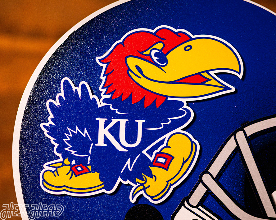 BLITZ COLLECTION - 8 LAYER Kansas Jayhawks 3D METAL Wall Art