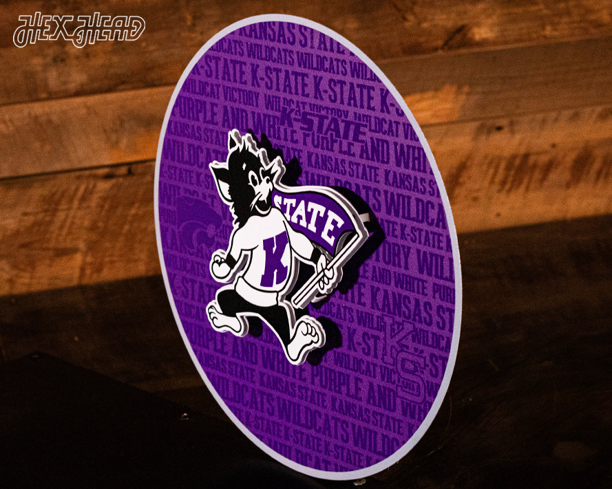 Kansas State Wildcats CRAFT SERIES 3D Embossed Metal Wall Art