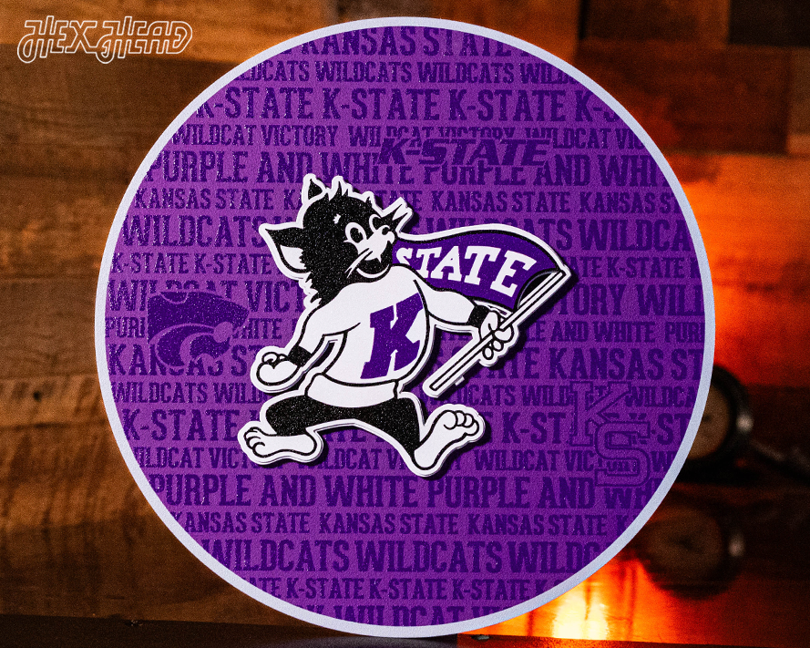 Kansas State Wildcats  CRAFT SERIES 3D Embossed Metal Wall Art