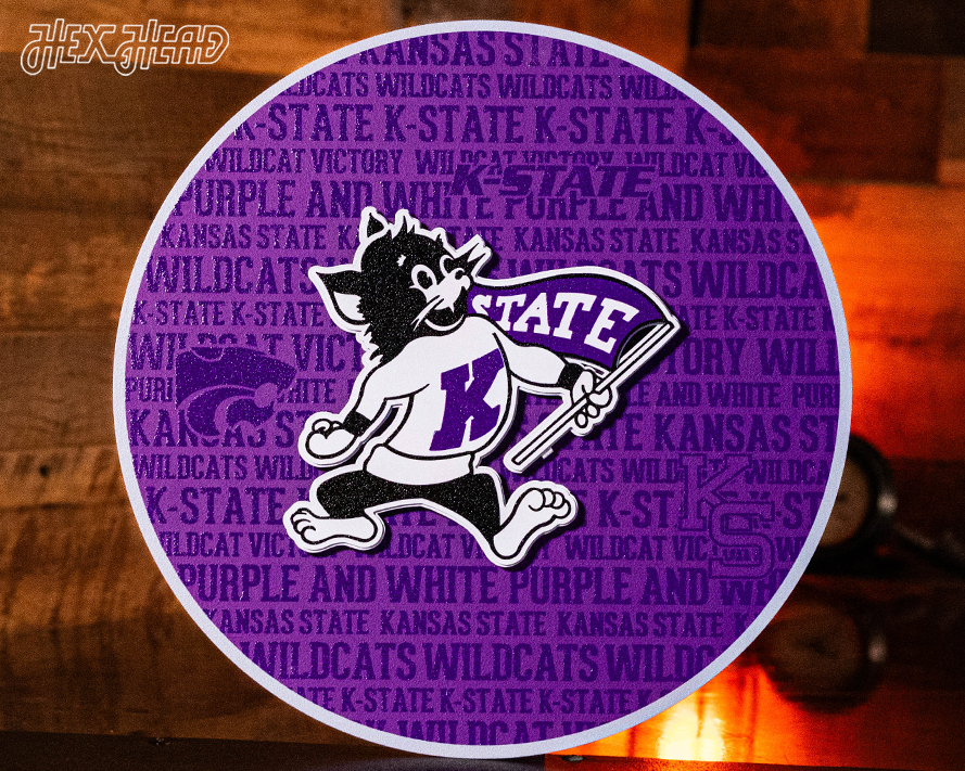 Kansas State Wildcats CRAFT SERIES 3D Embossed Metal Wall Art