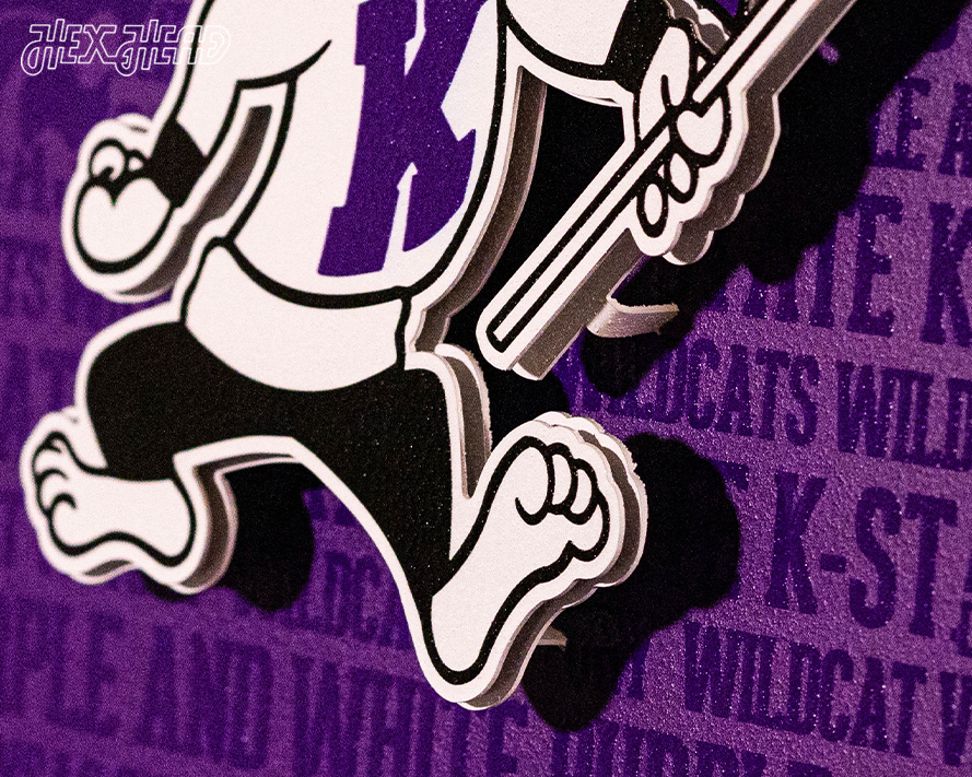 Kansas State Wildcats CRAFT SERIES 3D Embossed Metal Wall Art