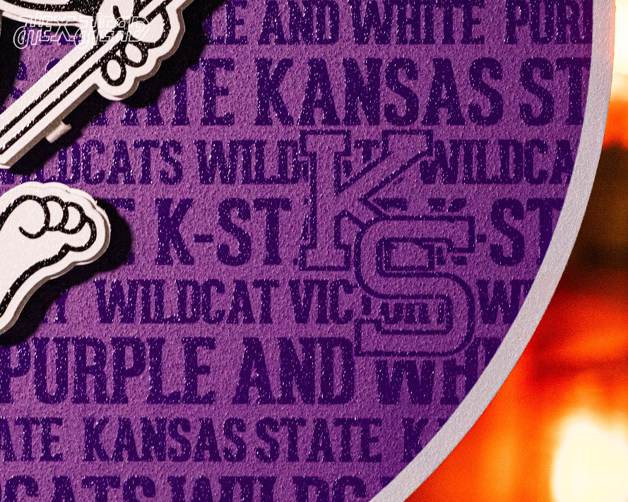 Kansas State Wildcats CRAFT SERIES 3D Embossed Metal Wall Art