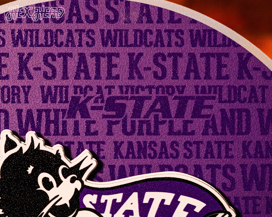 Kansas State Wildcats CRAFT SERIES 3D Embossed Metal Wall Art