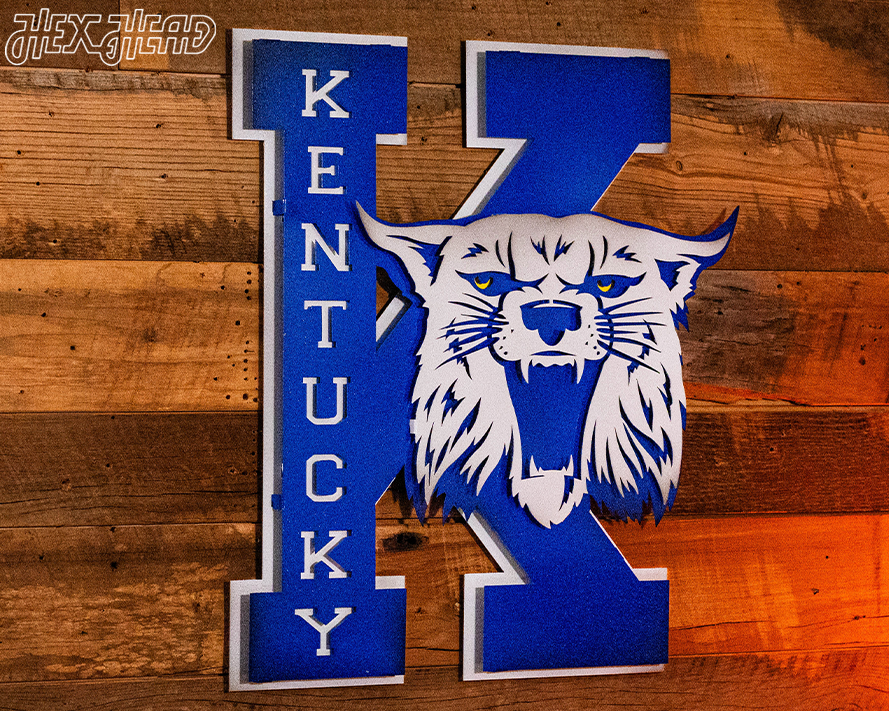 Kentucky Wildcats OUT of the VAULT, Vintage 70's Power K 3D Metal Wall Art