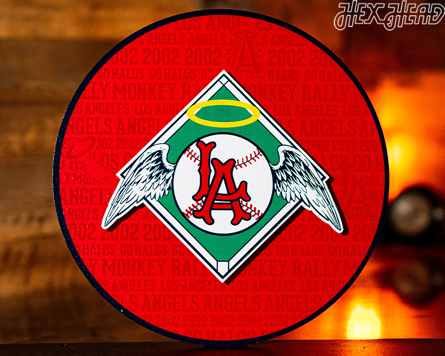 Los Angeles Angels CRAFT SERIES 3D Embossed Metal Wall Art