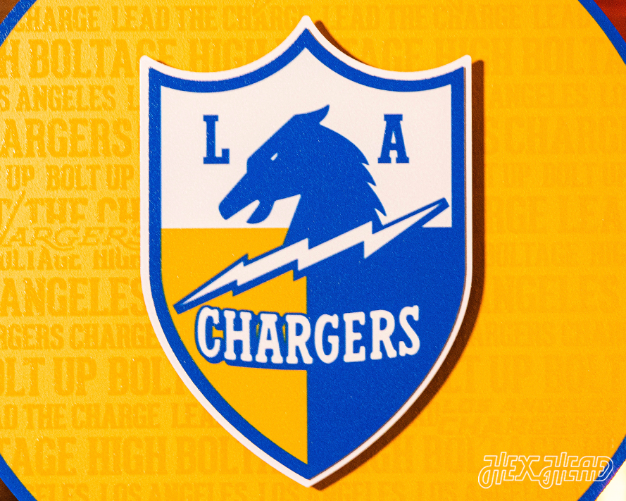 Los Angeles Chargers CRAFT SERIES 3D Embossed Metal Wall Art