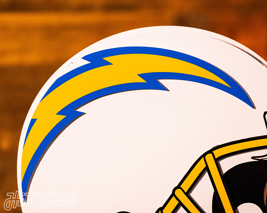 BLITZ Collection - 8 Layer Los Angeles Chargers Helmet 3D Vintage Metal Wall Art