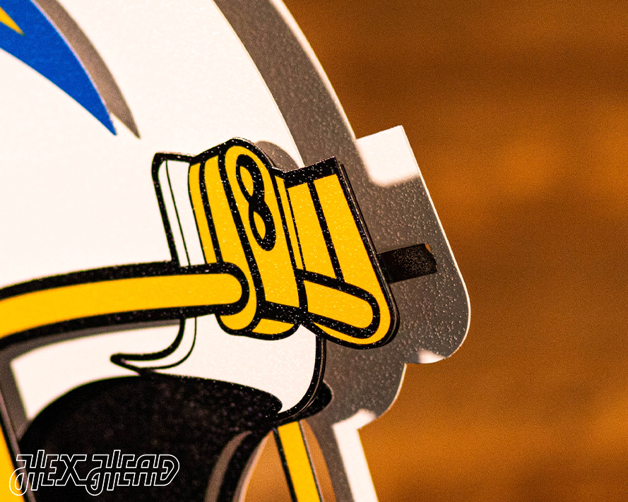 BLITZ Collection - 8 Layer Los Angeles Chargers Helmet 3D Vintage Metal Wall Art