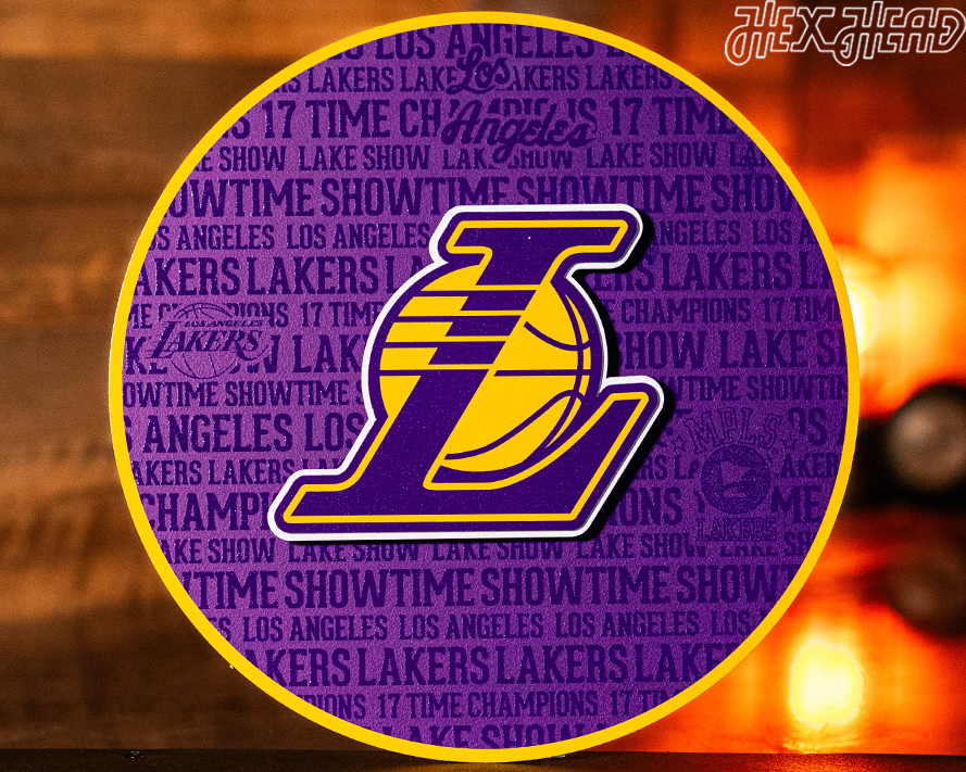 Los Angeles Lakers CRAFT SERIES 3D Embossed Metal Wall Art