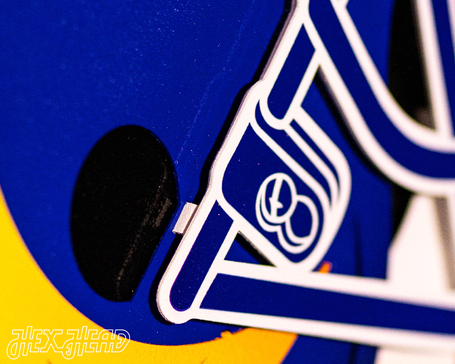 Los Angeles Rams BLITZ Collection - 8 Layer Helmet 3D Vintage Metal Wall Art