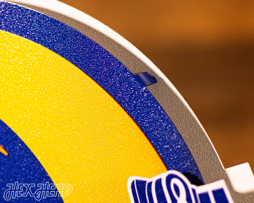 Los Angeles Rams BLITZ Collection - 8 Layer Helmet 3D Vintage Metal Wall Art