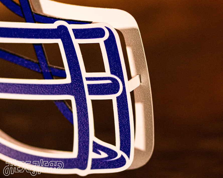 Los Angeles Rams BLITZ Collection - 8 Layer Helmet 3D Vintage Metal Wall Art