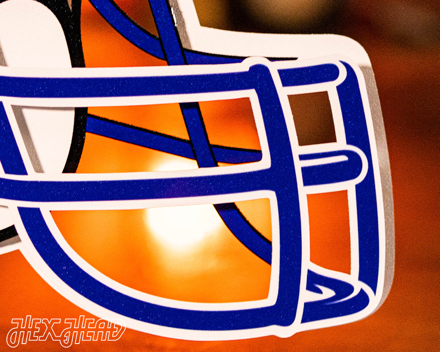 Los Angeles Rams BLITZ Collection - 8 Layer Helmet 3D Vintage Metal Wall Art