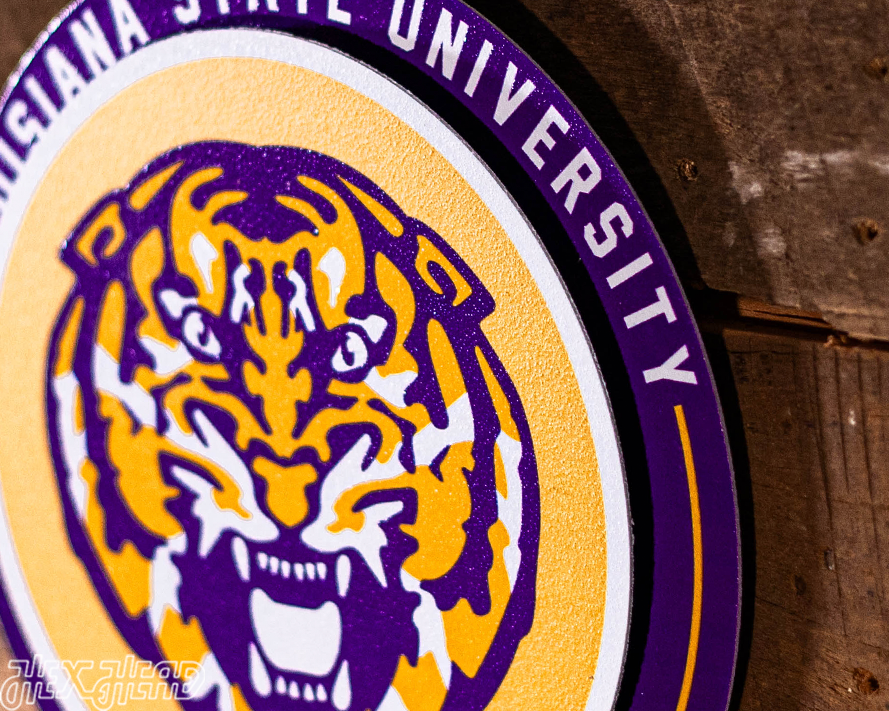 LSU Tigers "Double Play" On the Shelf or on the Wall Art