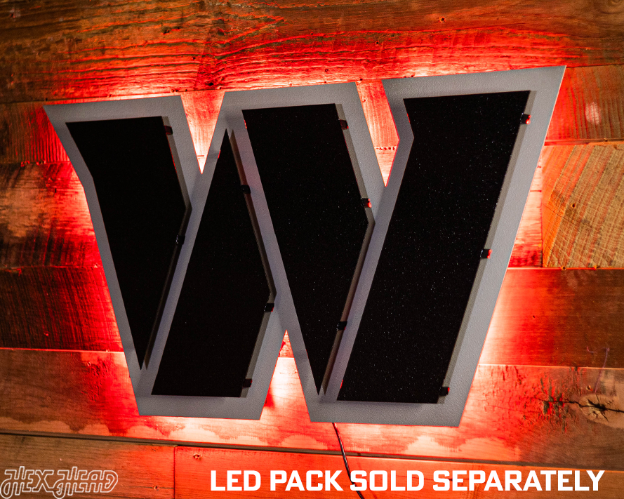 MONOCHROME - Washington Commanders "POWER W" 3D Vintage Metal Wall Art