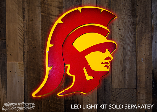 USC Southern California Trojan Mascot 3D Vintage Metal Wall Art