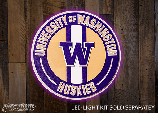 Washington Huskies Crest 3D Metal Wall Art