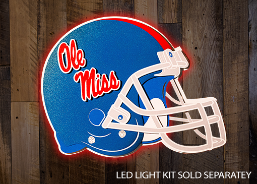 BLITZ Collection - 8 Layer Mississippi Ole Miss Helmet 3D Metal Wall Art