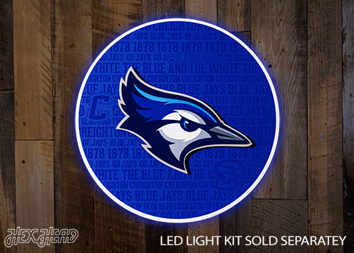 Creighton Blue Jays CRAFT SERIES 3D Embossed Metal Wall Art