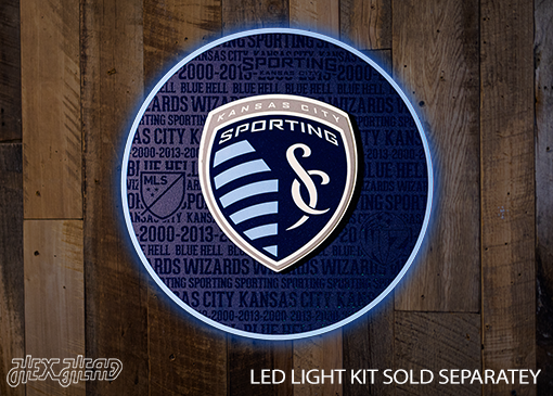 CLOSE OUT - Sporting Kansas City CRAFT SERIES 3D Embossed Metal Wall Art