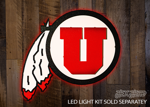 Utah UTES 3D Vintage Metal Art