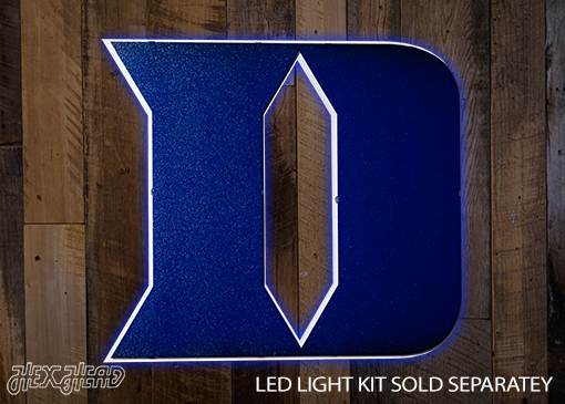 Duke Blue Devils "D" 3D Vintage Metal Wall Art