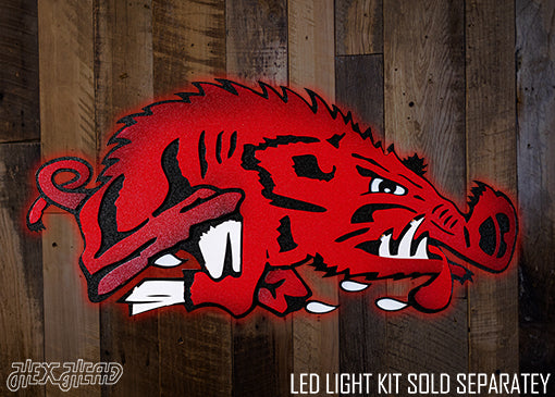 Arkansas Razorbacks VAULT "Slobbering Hog" 3D Vintage Metal Wall Art