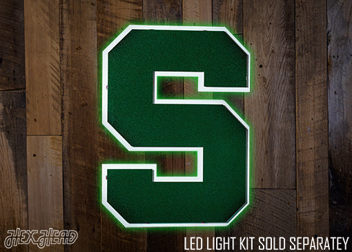 Michigan State "S" 3D Vintage Metal Wall Art