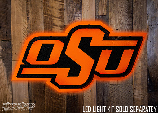 Oklahoma State "OSU" 3D Vintage Metal Wall Art