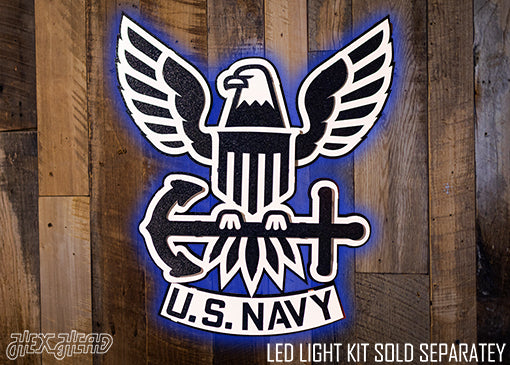 United States Navy "EAGLE" 3D Vintage Metal Wall Art