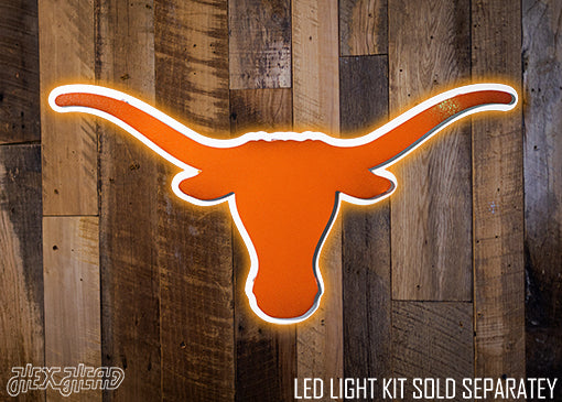 Texas Longhorns  "LONGHORN" 3D Vintage Metal Wall Art